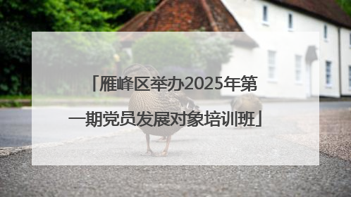 雁峰区举办2025年第一期党员发展对象培训班