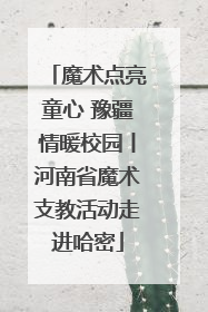 魔术点亮童心 豫疆情暖校园丨河南省魔术支教活动走进哈密