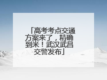 高考考点交通方案来了，精确到米！武汉武昌交警发布