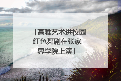 高雅艺术进校园 红色舞剧在张家界学院上演