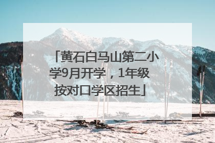 黄石白马山第二小学9月开学，1年级按对口学区招生
