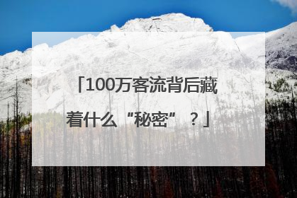 100万客流背后藏着什么“秘密”？