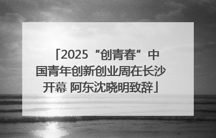 2025“创青春”中国青年创新创业周在长沙开幕 阿东沈晓明致辞