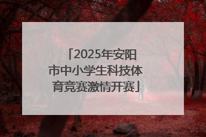 2025年安阳市中小学生科技体育竞赛激情开赛