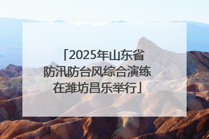 2025年山东省防汛防台风综合演练在潍坊昌乐举行