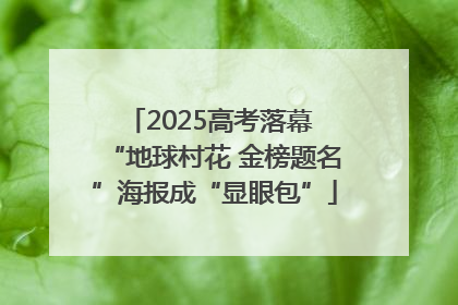 2025高考落幕 “地球村花 金榜题名”海报成“显眼包”