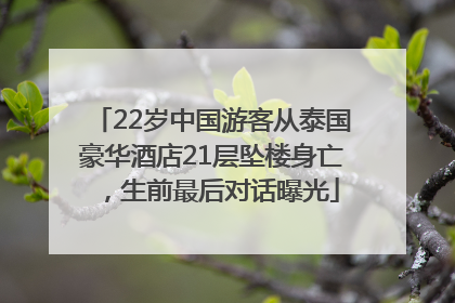 22岁中国游客从泰国豪华酒店21层坠楼身亡，生前最后对话曝光