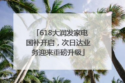 618大润发家电国补开启，次日达业务迎来重磅升级