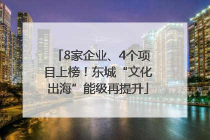 8家企业、4个项目上榜！东城“文化出海”能级再提升