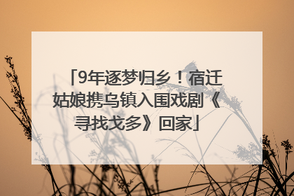 9年逐梦归乡！宿迁姑娘携乌镇入围戏剧《寻找戈多》回家