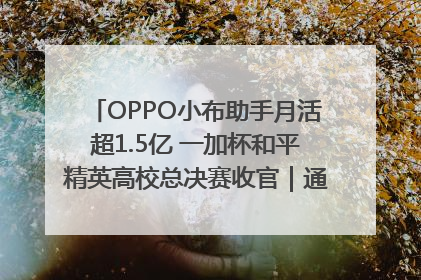 OPPO小布助手月活超1.5亿 一加杯和平精英高校总决赛收官｜通讯Plus·早报
